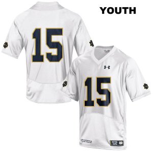 Notre Dame Fighting Irish Youth D.J. Morgan #15 White Under Armour No Name Authentic Stitched College NCAA Football Jersey EEX2899RX